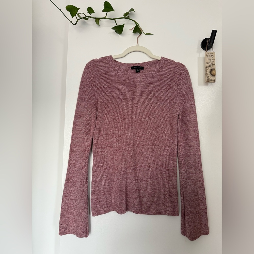 Ann Taylor Loft Pink Ribbed Knit Sweater - Picture 2 of 6